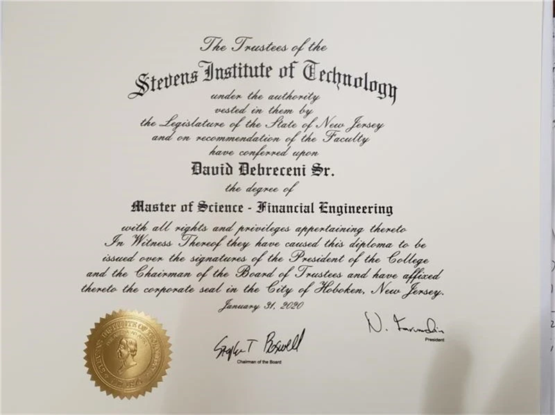 美国史蒂文斯理工学院毕业证书Stevens Institute of Technology照片
