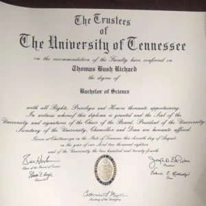 美国田纳西大学查塔努加分校毕业证书The University of Tennessee at Chattanooga照片