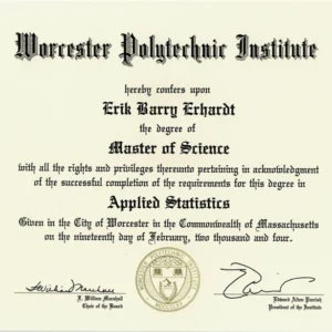 美国伍斯特理工学院毕业证书Worcester Polytechnic Institute照片