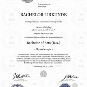 德国海德堡大学毕业证照片邮寄