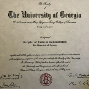 美国佐治亚大学毕业证书The University of Georgia照片