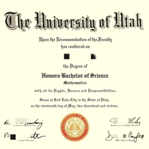 美国犹他大学毕业证书The University of Utah照片