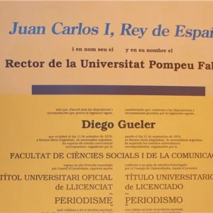 西班牙庞培法布拉大学毕业证书Universidad Pompeu Fabra照片