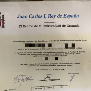 西班牙格拉纳达大学毕业证书Universidad de Granada照片