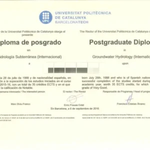 西班牙加泰罗尼亚理工大学毕业证书Universitat Politècnica de Catalunya照片
