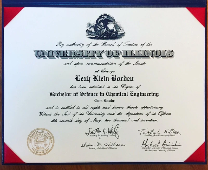 美国伊利诺伊大学芝加哥分校毕业证书University of Illinois at Chicago照片