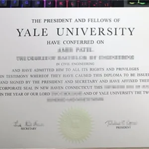 美国耶鲁大学毕业证书Yale University照片