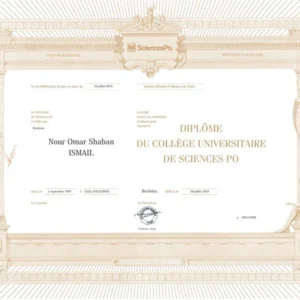 法国巴黎政治学院毕业证照片邮寄
